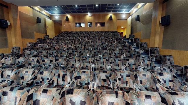 Digital Auditorium 420 inch projection screen at GM Rejoyz