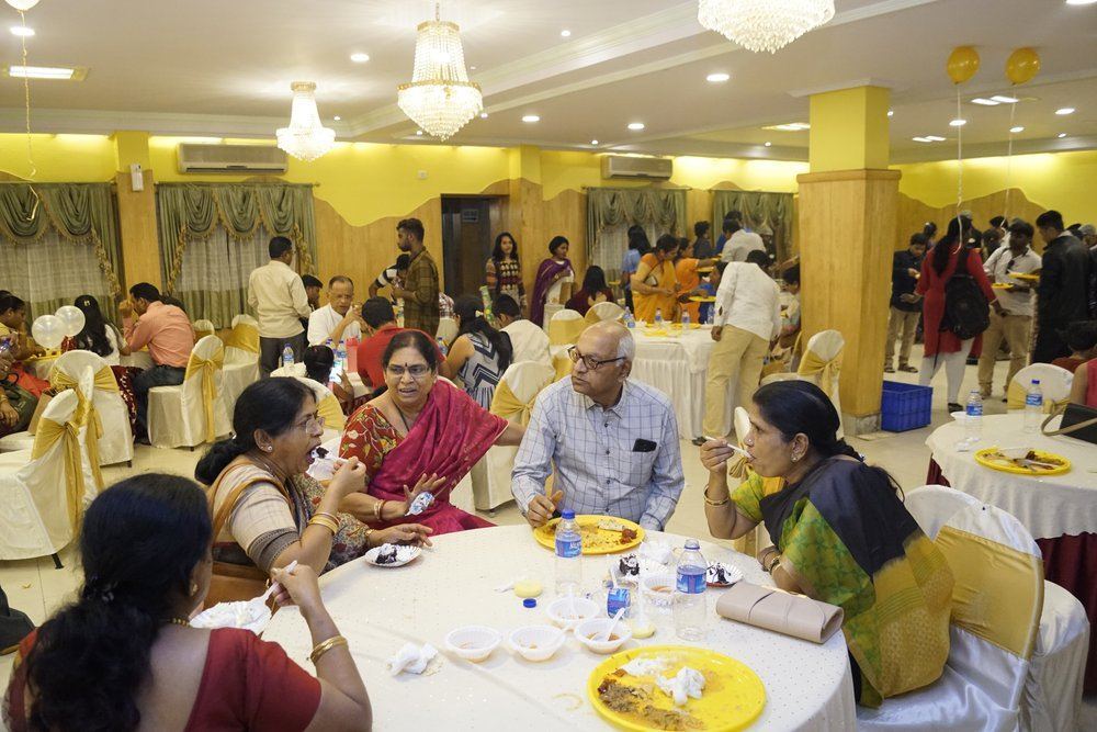 Catering spread at GM Rejoyz, Bengaluru